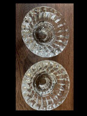 KIG Malaysia Vintage Lead Crystal Tea Light Holders set of 2
